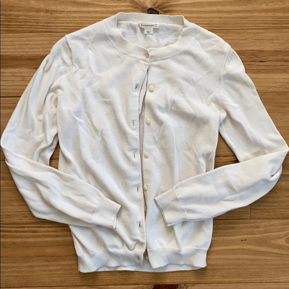 Crewcuts Girls' classic Caroline cardigan sweater.